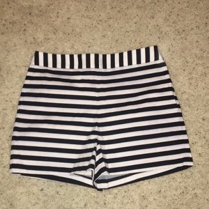 High waisted striped shorts